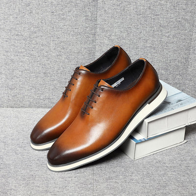 Zapatos Oxford de Cuero Genuino Fabricados a Mano - Elegancia Profesional para Hombres - Image 27