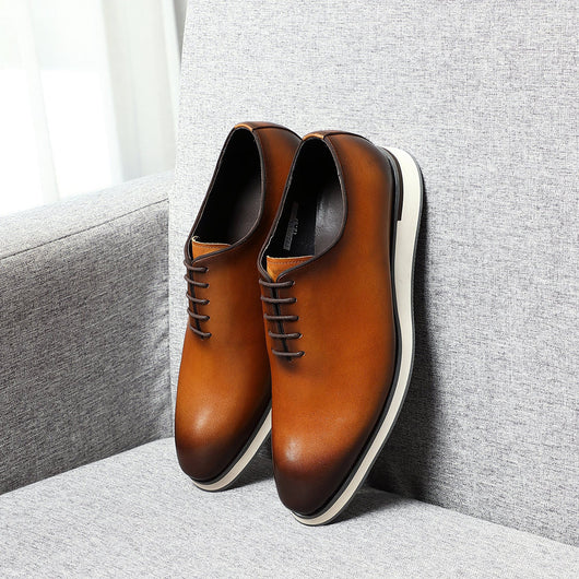 Zapatos Oxford de Cuero Genuino Fabricados a Mano - Elegancia Profesional para Hombres - Image 29