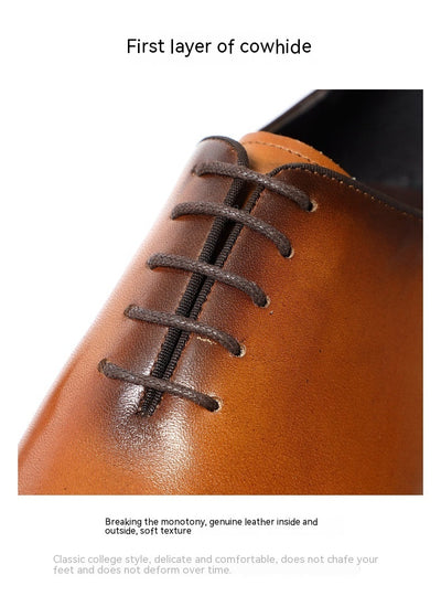 Zapatos Oxford de Cuero Genuino Fabricados a Mano - Elegancia Profesional para Hombres - Image 33