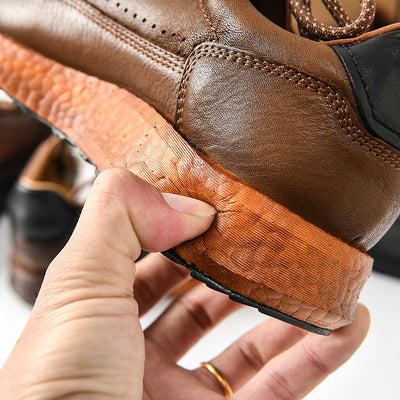Zapatos Deportivos Casuales de Cuero Genuino Retro para Hombre - Image 14