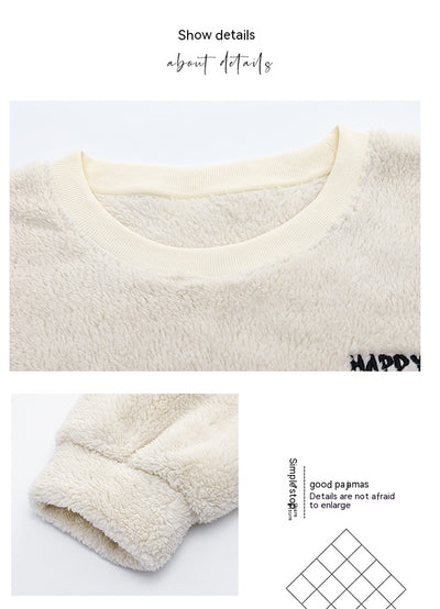 Pijama Térmico de Terciopelo Coral para Hombre - Cuello Redondo Franela Invierno - Image 18