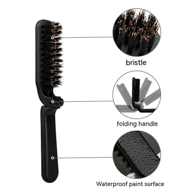 Brocha de Afeitar Portátil Plegable con Cerdas Naturales - Image 7