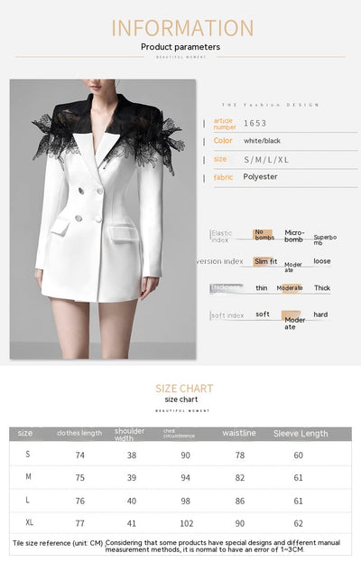 Vestido Sastre Ajustado con Diseño 3D y Cintura Marcada - Image 8