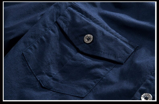 Camisa Militar Manga Corta Bordada para Hombre - Image 17