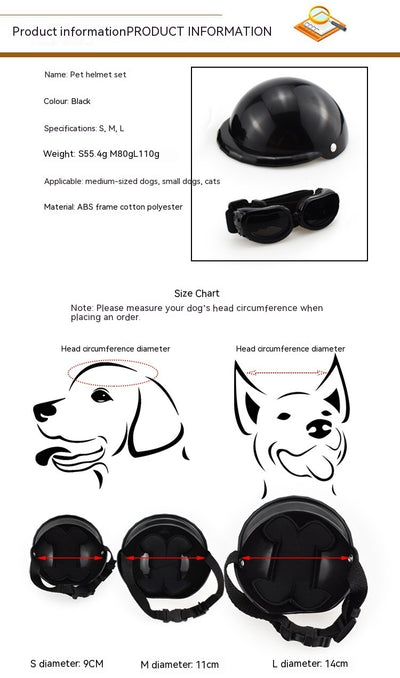 Casco Protector para Mascotas con Gafas de Sol - Perros y Gatos - Image 10