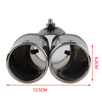 Tubo de Escape Doble Silenciador Universal Acero Inoxidable para Automóviles - Image 19
