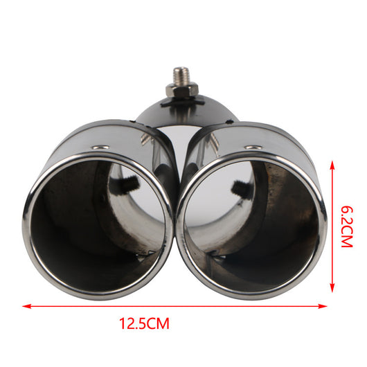Tubo de Escape Doble Silenciador Universal Acero Inoxidable para Automóviles - Image 19
