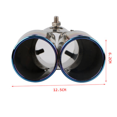 Tubo de Escape Doble Silenciador Universal Acero Inoxidable para Automóviles - Image 22