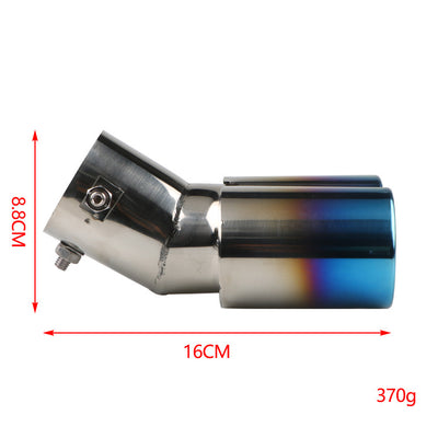Tubo de Escape Doble Silenciador Universal Acero Inoxidable para Automóviles - Image 24