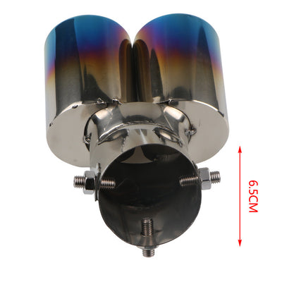 Tubo de Escape Doble Silenciador Universal Acero Inoxidable para Automóviles - Image 26