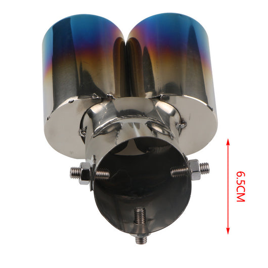 Tubo de Escape Doble Silenciador Universal Acero Inoxidable para Automóviles - Image 26