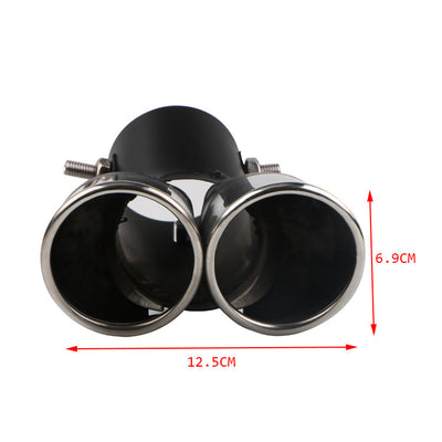 Tubo de Escape Doble Silenciador Universal Acero Inoxidable para Automóviles - Image 27