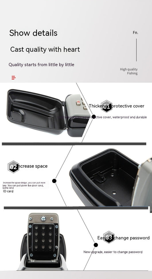 Caja de Seguridad con Cerradura de Contraseña para Llaves y Documentos - Image 9