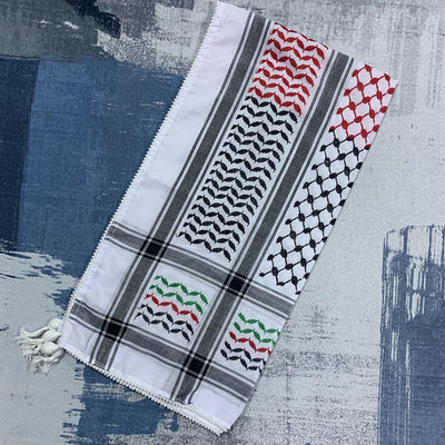 Pañuelo Cuadrado Unisex con Estampado de Grano de Arroz - Diseño Árabe Moderno - Image 9