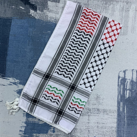 Pañuelo Cuadrado Unisex con Estampado de Grano de Arroz - Diseño Árabe Moderno - Image 9