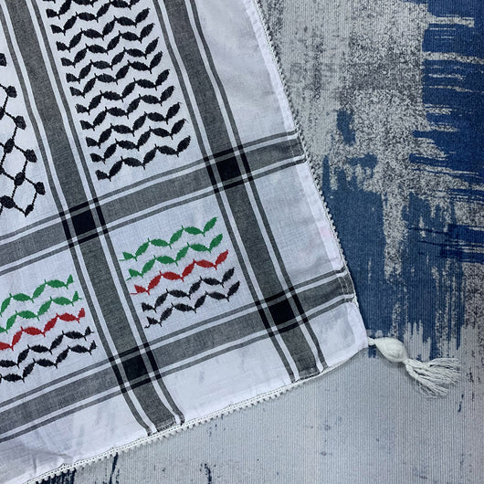 Pañuelo Cuadrado Unisex con Estampado de Grano de Arroz - Diseño Árabe Moderno - Image 17