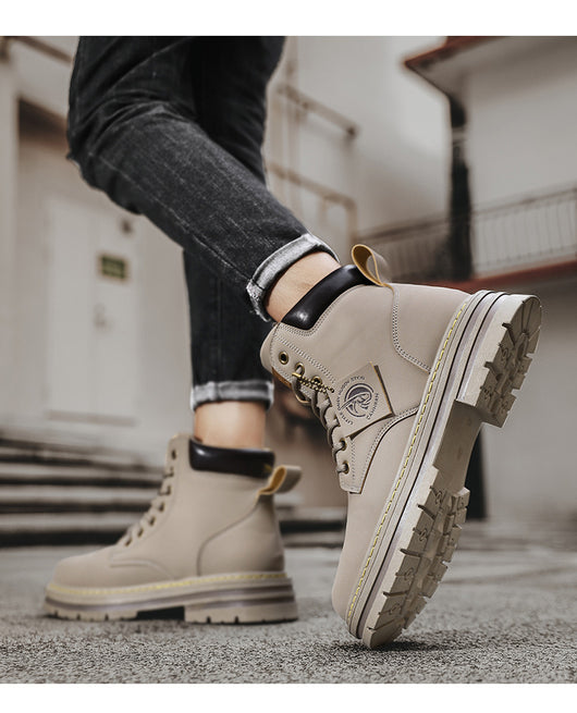 Botas de Trabajo Vintage en Cuero Genuino Talla Grande para Hombre - Image 25