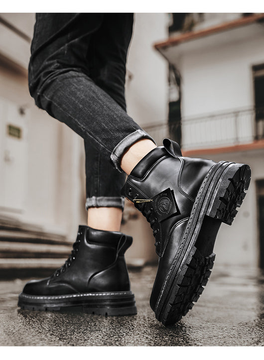 Botas de Trabajo Vintage en Cuero Genuino Talla Grande para Hombre - Image 26