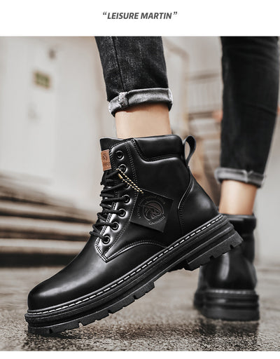 Botas de Trabajo Vintage en Cuero Genuino Talla Grande para Hombre - Image 29