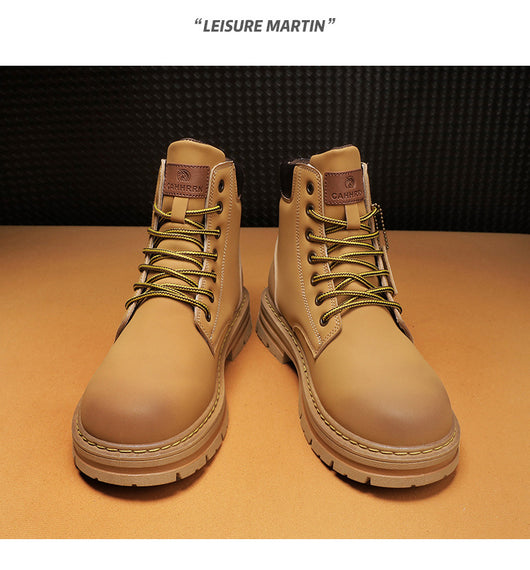 Botas de Trabajo Vintage en Cuero Genuino Talla Grande para Hombre - Image 34