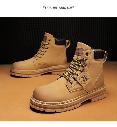 Botas de Trabajo Vintage en Cuero Genuino Talla Grande para Hombre - Image 35