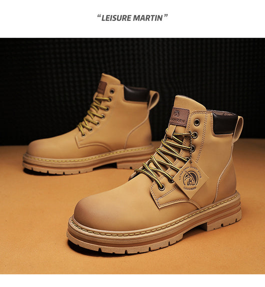 Botas de Trabajo Vintage en Cuero Genuino Talla Grande para Hombre - Image 35