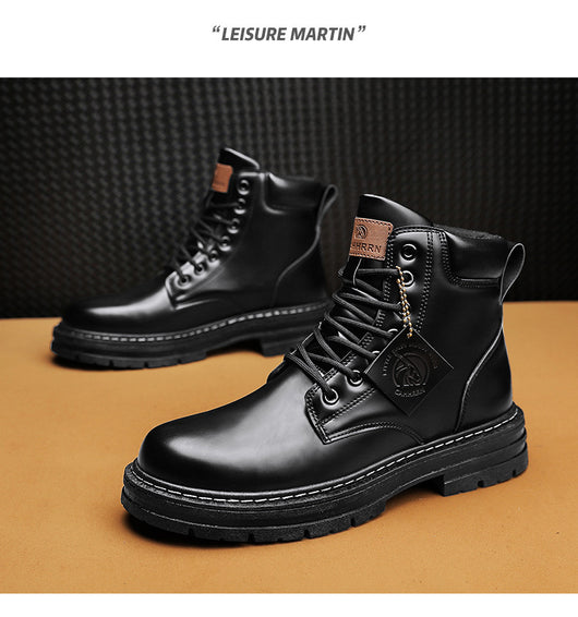 Botas de Trabajo Vintage en Cuero Genuino Talla Grande para Hombre - Image 37