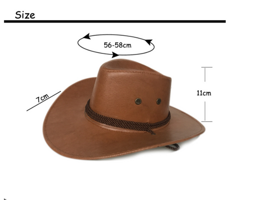 Sombrero Vaquero Estilo Oeste Americano de Cuero Sintético - Image 15