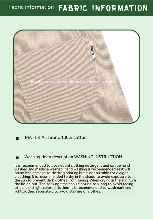Pantalones Khaki Plisados de Corte Recto Cómodos y Versátiles - Image 11