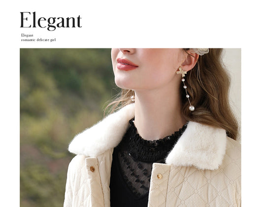 Abrigo de Invierno Acolchado con Cuello Tipo Visón para Mujer - Image 9