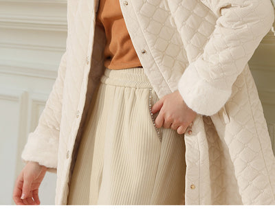 Abrigo de Invierno Acolchado con Cuello Tipo Visón para Mujer - Image 16
