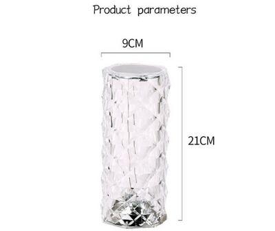 Lámpara Proyectora LED Rosa con Cristal Diamante - Luz Nocturna Táctil USB - Image 14