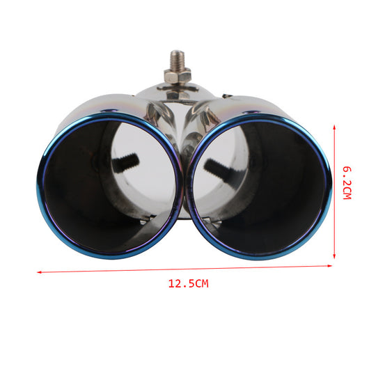 Tubo de Escape Doble Silenciador Universal Acero Inoxidable para Automóviles - Image 36