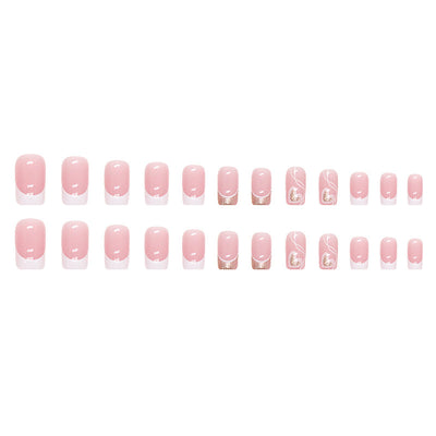 Uñas Postizas Amor Simple - Diseño Dulce y Elegante - Image 14