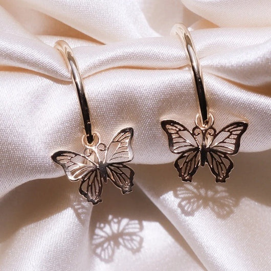 Aretes Mariposa de Plata: Elegancia Alada - Image 8