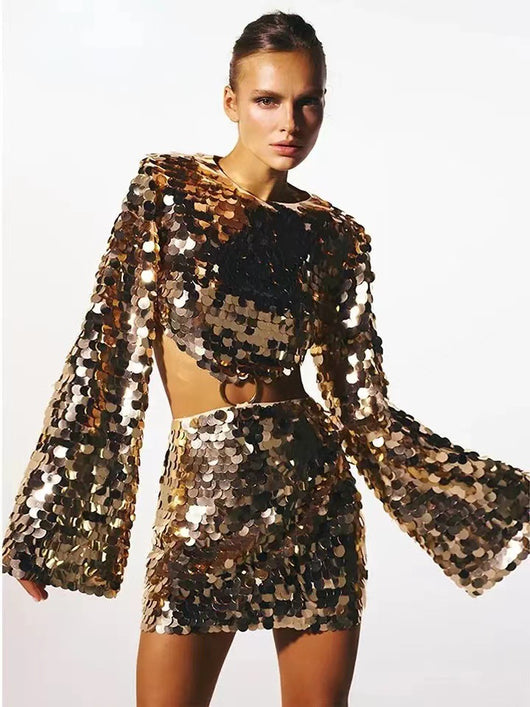 Vestido de Noche Largo con Lentejuelas Dulce y Picante para Mujer - Image 17