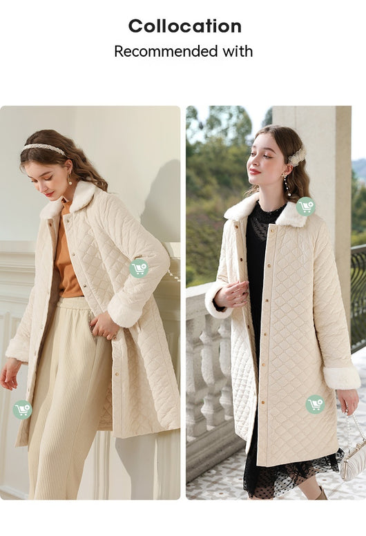 Abrigo de Invierno Acolchado con Cuello Tipo Visón para Mujer - Image 19