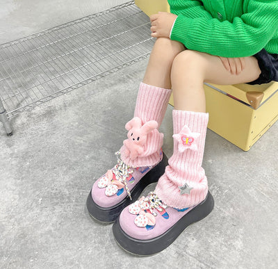 Calcetines Cálidos Estilo Coreano para Niñas - Medias Suaves de Lana con Diseño Adorable - Image 23