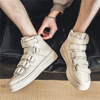 Zapatillas Altas Deportivas Casual para Hombre - Blancas con Velcro - Image 14