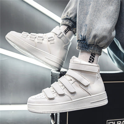 Zapatillas Altas Deportivas Casual para Hombre - Blancas con Velcro - Image 16