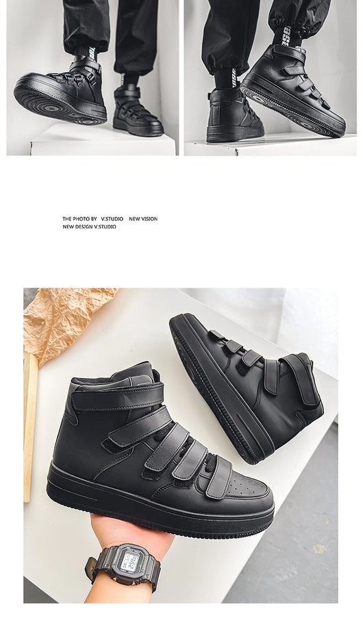 Zapatillas Altas Deportivas Casual para Hombre - Blancas con Velcro - Image 18