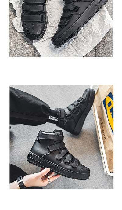 Zapatillas Altas Deportivas Casual para Hombre - Blancas con Velcro - Image 24