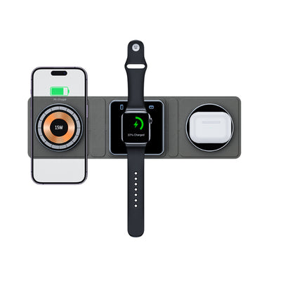 Estación de Carga Magnética 3 en 1 Plegable para iPhone, iWatch y AirPods - Image 10