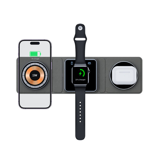 Estación de Carga Magnética 3 en 1 Plegable para iPhone, iWatch y AirPods - Image 10