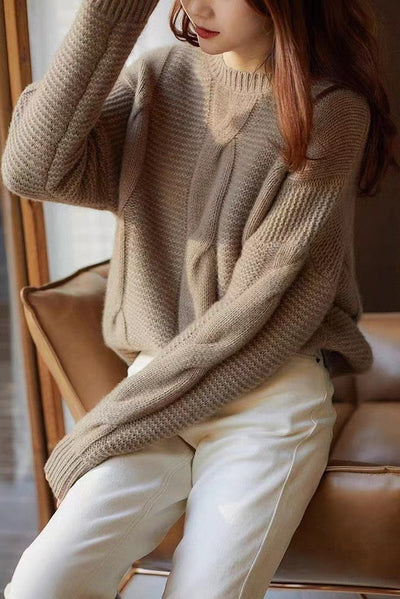 Suéter de Lana Grueso Oversized para Otoño e Invierno - Image 23