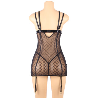 Lencería Sensual con Encaje y Ligas - Diseño Mesh Erótico - Image 10