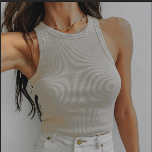 Chaleco Camiseta Mujer Sin Mangas Colores Lisos - Primavera y Verano - Image 7