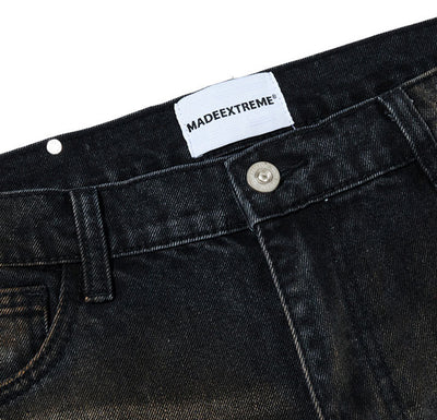 Pantalones Vaqueros Estilo Urbano con Desgaste Artesanal para Hombre - Image 12