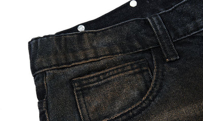 Pantalones Vaqueros Estilo Urbano con Desgaste Artesanal para Hombre - Image 13