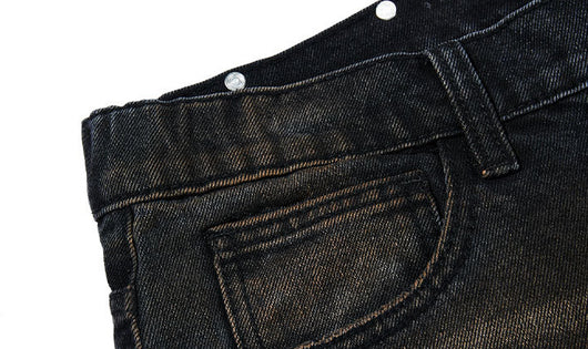 Pantalones Vaqueros Estilo Urbano con Desgaste Artesanal para Hombre - Image 13